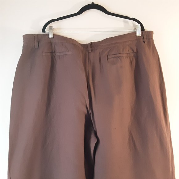 Lane Bryant Brown Linen Pants | 22/24 - Picture 9 of 14